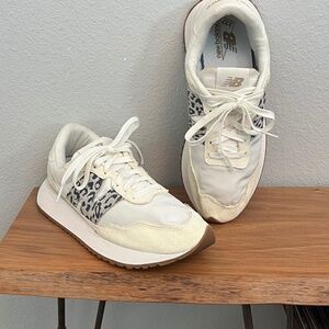 New Balance 237 Womens Sea Salt Leopard Print Sneakers Athletic Casual Size 10.5